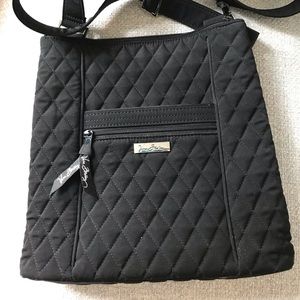 Vera Bradley Black Quilted Crossbody Hipster